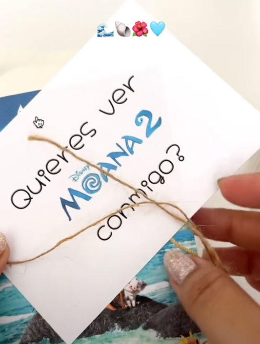 🌊 LA INVITACIÓN PERFECTA PARA VER MOANA 2 junto a tu PERSONA ESPECIAL 💖