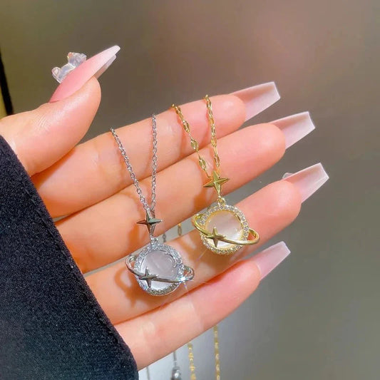 🎁 SOLO POR HOY 2 X 1  😍❤️  EN  COLLAR SATURNO PIEDRA NATURAL ORIGINAL 🪐 TENEMOS VARIEDAD 🎁